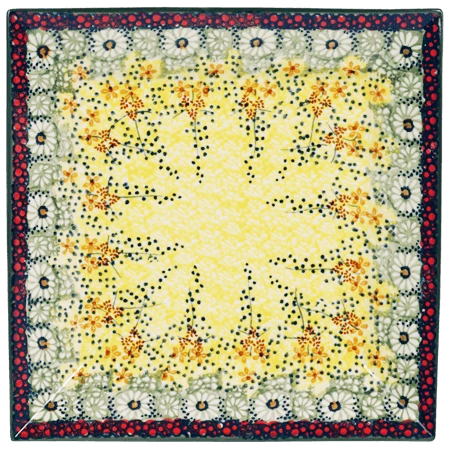 Plate, Square, Salad, 9" in "Sunshine Grotto" by Manufaktura | T146S-WK52