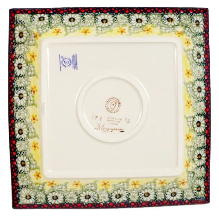 Plate, Square, Salad, 9" in "Sunshine Grotto" by Manufaktura | T146S-WK52