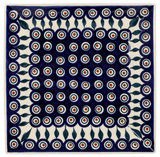 Plate, Square, Salad, 9" in "Peacock" by Manufaktura | T146T-54