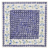 Plate, Square, Salad, 9" in "Lily of the Valley" by Manufaktura | T146T-ASD
