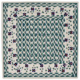 Plate, Square, Salad, 9" in "Woven Pansies" by Manufaktura | T146T-RV