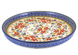 Tray, Round, 10.25" in "Ruby Bouquet" by Manufaktura | T153S-DPCS