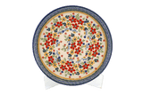 Tray, Round, 10.25" in "Ruby Bouquet" by Manufaktura | T153S-DPCS