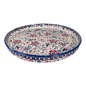Polish Pottery Round Tray (Full Bloom) | T153S-EO34 Additional Image at PolishPotteryOutlet.com