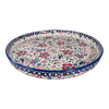 Polish Pottery Round Tray (Full Bloom) | T153S-EO34 at PolishPotteryOutlet.com