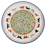 Tray, Round, 10.25" in "Wild Horses" by Manufaktura | T153S-INK1