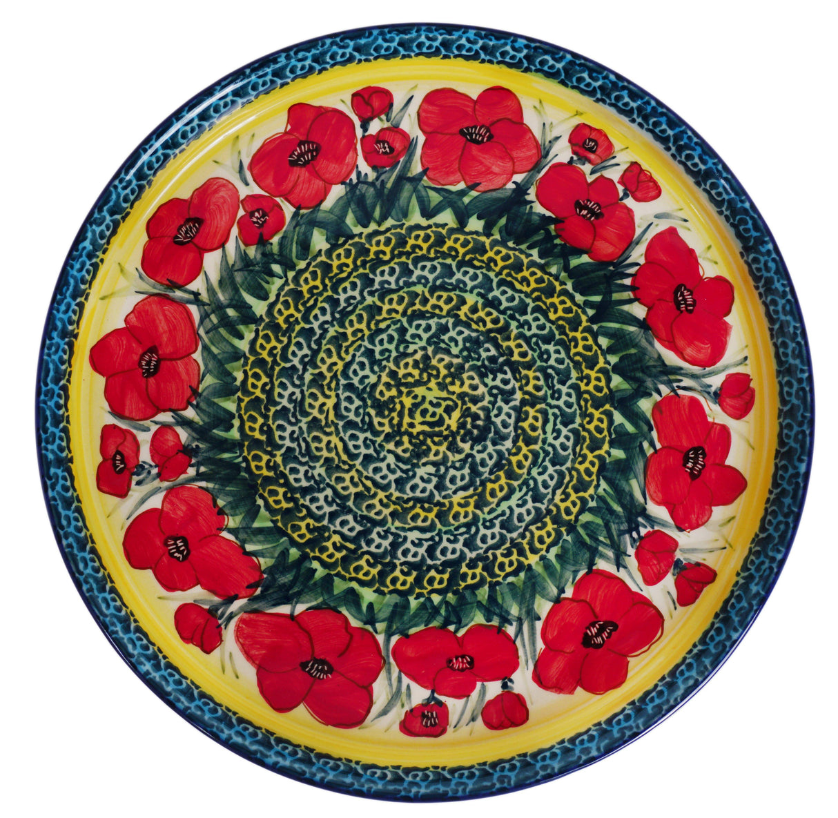 Tray, Round, 10.25" in "Poppies in Bloom" by Manufaktura | T153S-JZ34