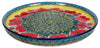 Polish Pottery Round Tray (Poppies in Bloom) | T153S-JZ34 at PolishPotteryOutlet.com