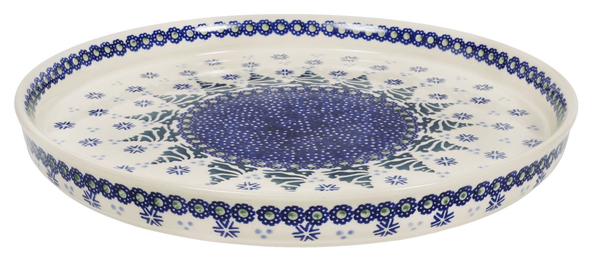 Tray, Round, 10.25" in "Snowy Pines" by Manufaktura | T153T-U22