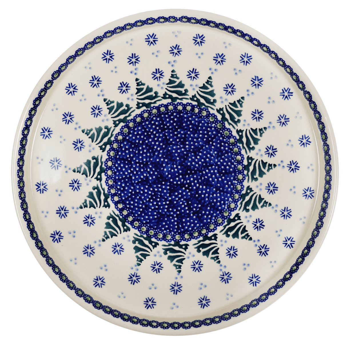 Tray, Round, 10.25" in "Snowy Pines" by Manufaktura | T153T-U22