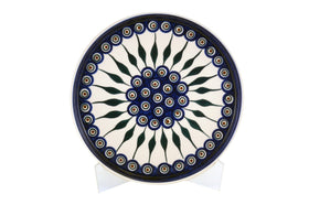 Polish Pottery Round Tray (Peacock) | T153T-54 Additional Image at PolishPotteryOutlet.com