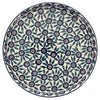 Polish Pottery Tray, Round, 10.25" in "Peacock Parade" by Manufaktura | T153U-AS60 at PolishPotteryOutlet.com