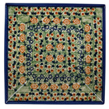Plate, Square, Dessert, 7" in "Perennial Garden" by Manufaktura | T158S-LM