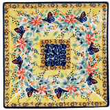 Plate, Square, Dessert, 7" in "Butterfly Bliss" by Manufaktura | T158S-WK73