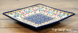 Plate, Square, Dessert, 7" in "Wildflower Delight" by Manufaktura | T158S-P273
