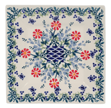 Plate, Square, Dessert, 7" in "Butterfly Blossoms" by Manufaktura | T158T-MM02