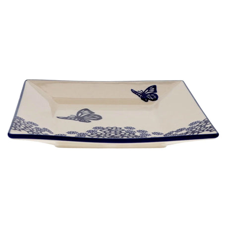 Plate, Square, Dessert, 7" in "Butterfly Garden" by Manufaktura | T158T-MOT1