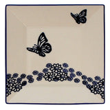 Plate, Square, Dessert, 7" in "Butterfly Garden" by Manufaktura | T158T-MOT1