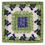 Plate, Square, Dessert, 7" in "Bunny Love" by Manufaktura | T158T-P324