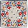 Polish Pottery 7" Square Dessert Plates (Fresh Flowers) | T158U-MS02 at PolishPotteryOutlet.com
