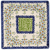 Plate, Square, Dessert, 7" in "Garden Stroll" by Manufaktura | T158U-P316