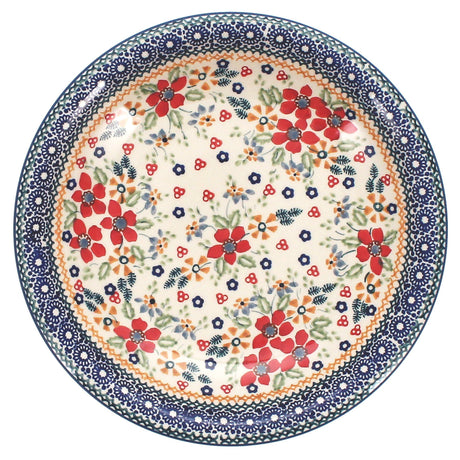 Bowl, Round, Pasta, 9.25" Bowl in "Ruby Bouquet" by Manufaktura | T159S-DPCS