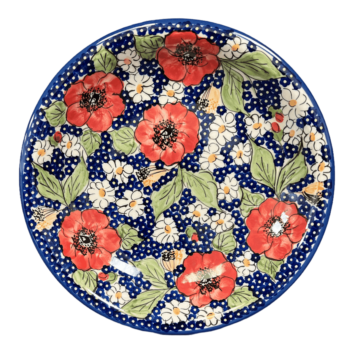 Bowl, Round, Pasta, 9.25" Bowl in "Poppies & Posies" by Manufaktura | T159S-IM02
