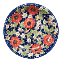 A picture of a Polish Pottery 9.25" Pasta Bowl (Poppies & Posies) | T159S-IM02 as shown at PolishPotteryOutlet.com/products/9-25-pasta-bowl-poppies-posies-t159s-im02