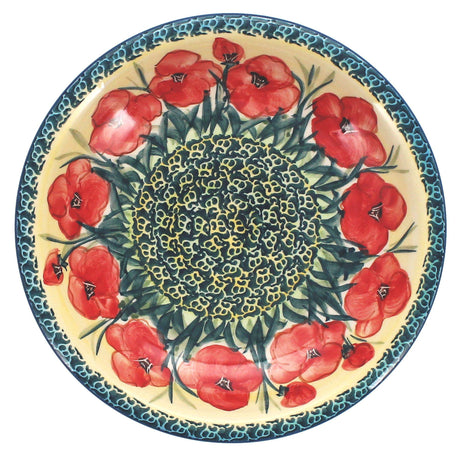 Bowl, Round, Pasta, 9.25" Bowl in "Poppies in Bloom" by Manufaktura | T159S-JZ34