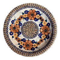 A picture of a Polish Pottery 9.25" Pasta Bowl (Bouquet in a Basket) | T159S-JZK as shown at PolishPotteryOutlet.com/products/9-25-pasta-bowl-bouquet-in-a-basket-t159s-jzk