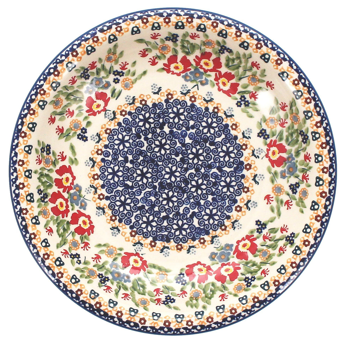 Bowl, Round, Pasta, 9.25" Bowl in "Poppy Persuasion" by Manufaktura | T159S-P265