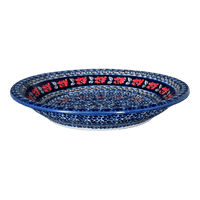 A picture of a Polish Pottery 9.25" Pasta Bowl (Crimson Twilight) | T159S-WK63 as shown at PolishPotteryOutlet.com/products/9-25-pasta-bowl-crimson-twilight-t159s-wk63
