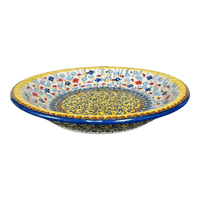 A picture of a Polish Pottery 9.25" Pasta Bowl (Sunlit Wildflowers) | T159S-WK77 as shown at PolishPotteryOutlet.com/products/9-25-pasta-bowl-sunlit-wildflowers-t159s-wk77