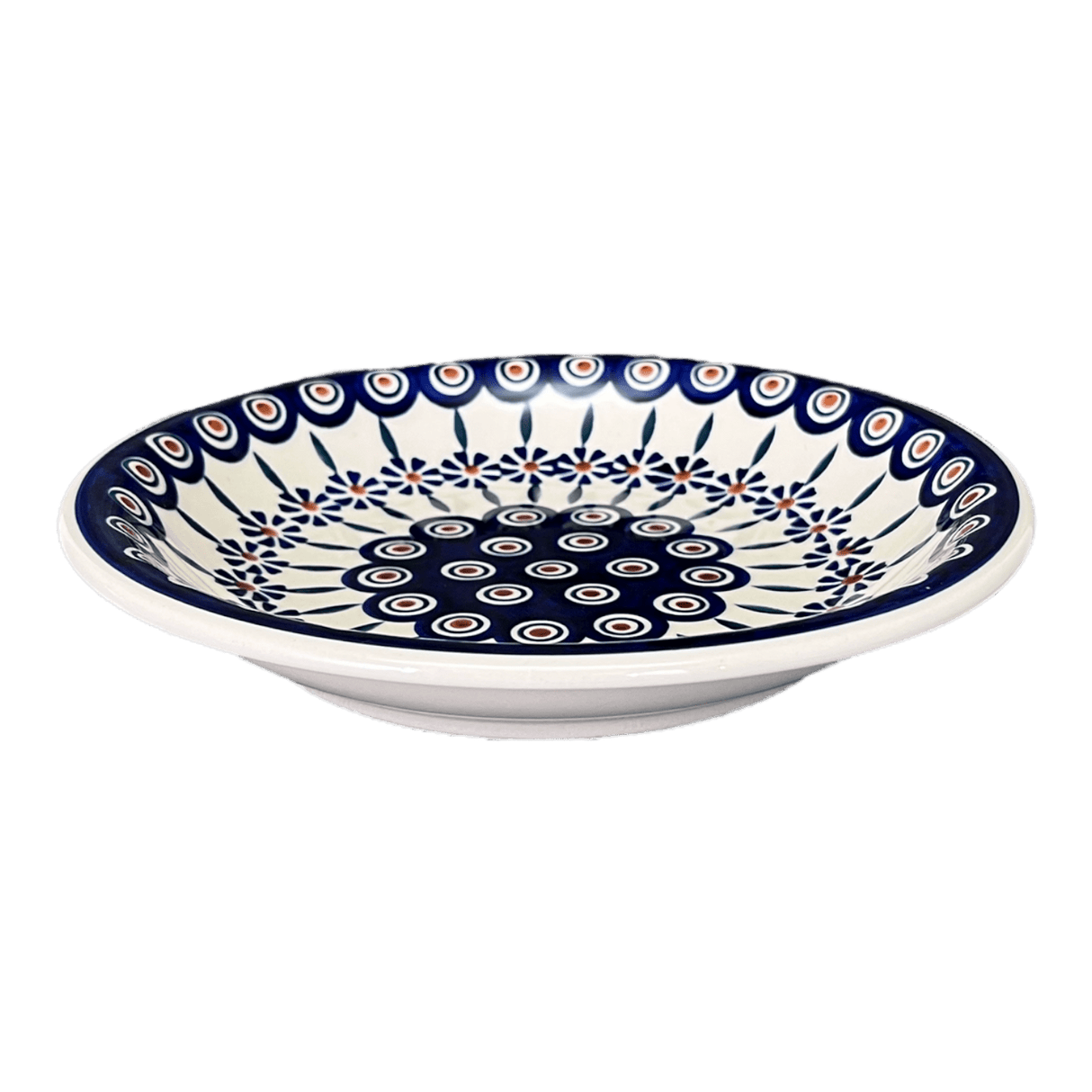 Bowl, Round, Pasta, 9.25" Bowl in "Floral Peacock" by Manufaktura | T159T-54KK
