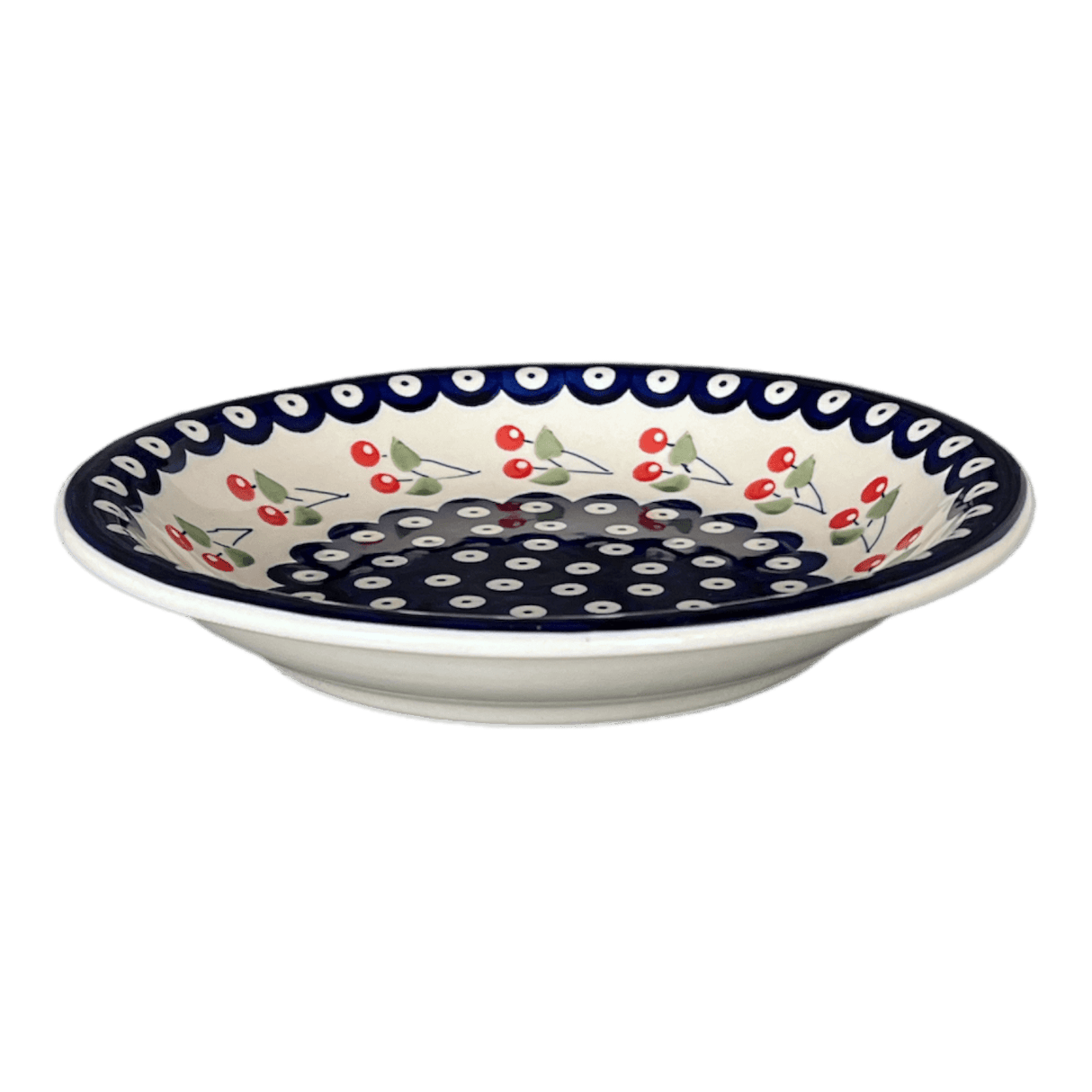 Bowl, Round, Pasta, 9.25" Bowl in "Cherry Dot" by Manufaktura | T159T-70WI