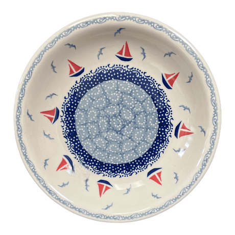 Bowl, Round, Pasta, 9.25" Bowl in "Smooth Seas" by Manufaktura | T159T-DPML