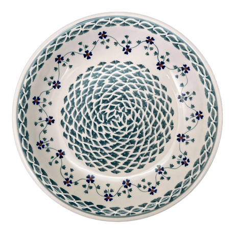 Bowl, Round, Pasta, 9.25" Bowl in "Woven Pansies" by Manufaktura | T159T-RV