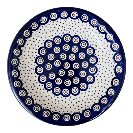 Bowl, Round, Pasta, 9.25" Bowl in "Peacock Dot" by Manufaktura | T159U-54K