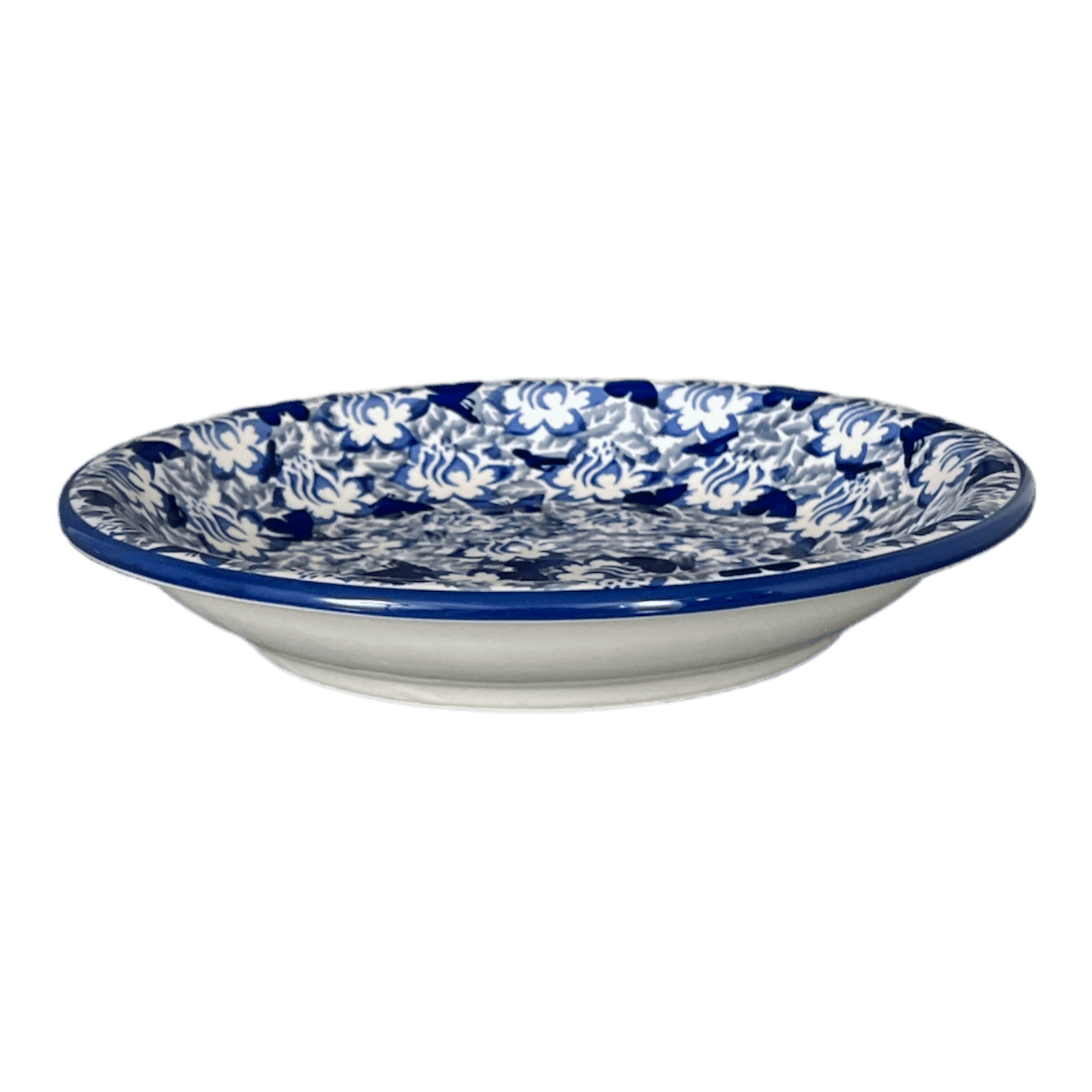 Bowl, Round, Pasta, 9.25" Bowl in "Dusty Blue Butterflies" by Manufaktura | T159U-AS56