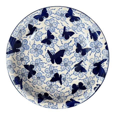 Bowl, Round, Pasta, 9.25" Bowl in "Blue Butterfly" by Manufaktura | T159U-AS58