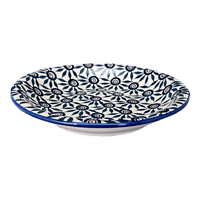 A picture of a Polish Pottery 9.25" Pasta Bowl (Peacock Parade) | T159U-AS60 as shown at PolishPotteryOutlet.com/products/9-25-pasta-bowl-peacock-parade-t159u-as60