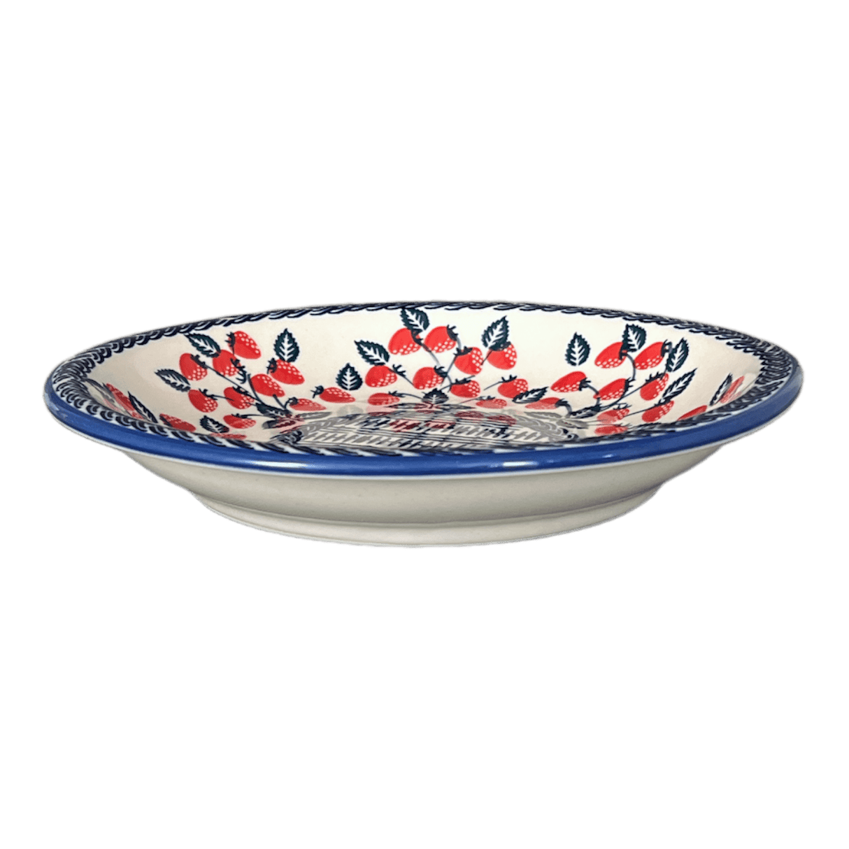 Bowl, Round, Pasta, 9.25" Bowl in "Fresh Strawberries" by Manufaktura | T159U-AS70