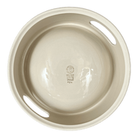 A picture of a Polish Pottery Large Dog Bowl (Rose - Floribunda) | M110U-GZ32 as shown at PolishPotteryOutlet.com/products/large-dog-bowl-rose-floribunda-m110u-gz32