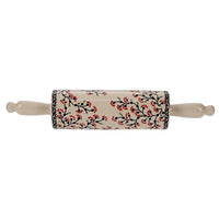 A picture of a Polish Pottery Rolling Pin (Cherry Blossom) | W012S-DPGJ as shown at PolishPotteryOutlet.com/products/rolling-pin-cherry-blossom