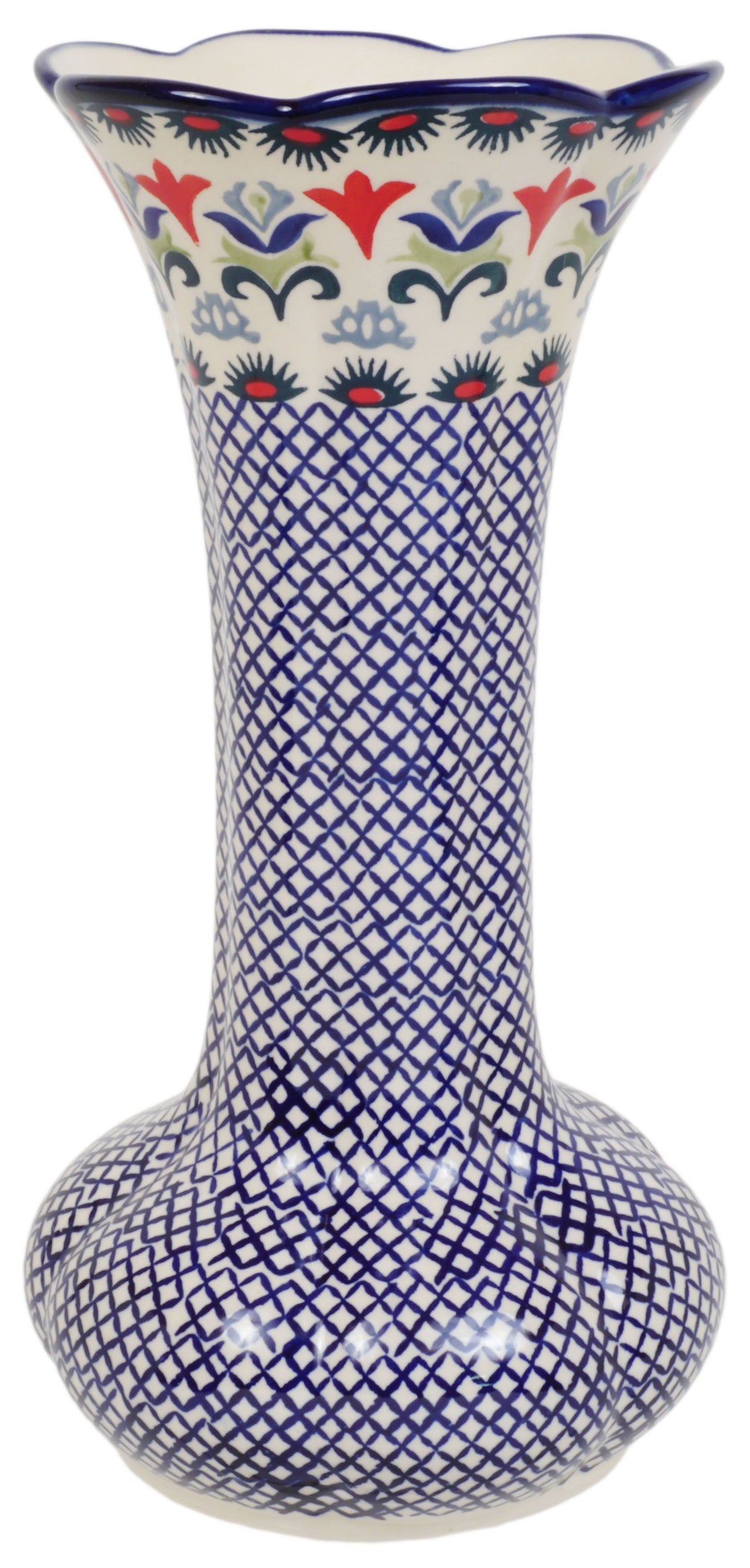 Vase, Tulip Lipped, 12.5" in "Scandinavian Scarlet" by Manufaktura | W014U-P295