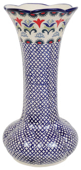 Vase, Tulip Lipped, 12.5" in "Scandinavian Scarlet" by Manufaktura | W014U-P295
