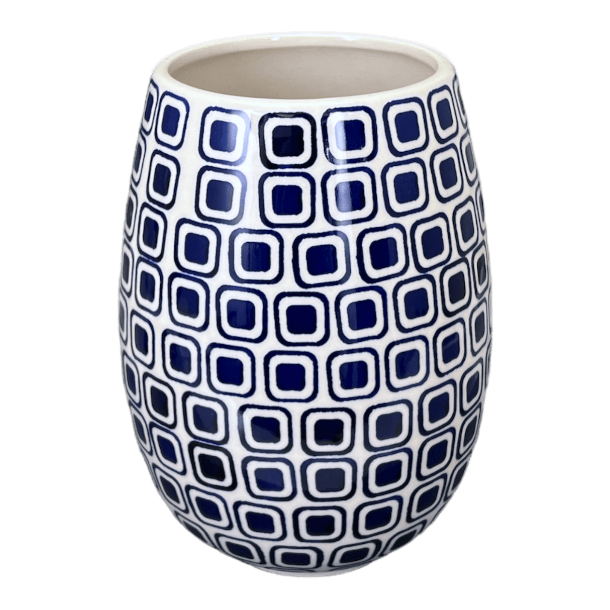 Vase, 8" in "Navy Retro" by Manufaktura | W020U-601A