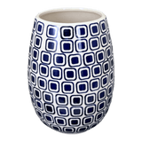 Vase, 8" in "Navy Retro" by Manufaktura | W020U-601A