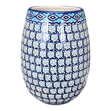 Vase, 8" in "Blue Diamond" by Manufaktura | W020U-DHR