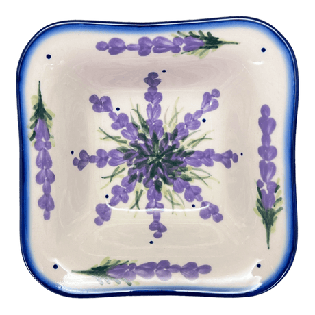 Bowl, Square, 5.25" Small, WR (WR12G) in "Lavender Fields" by W.R. Ceramika | WR12G-BW4